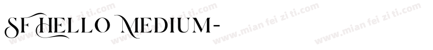 SF Hello Medium字体转换